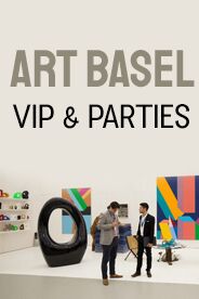 Poster announcing Art Basel VIP and Parties Event