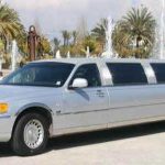 Silver limousine