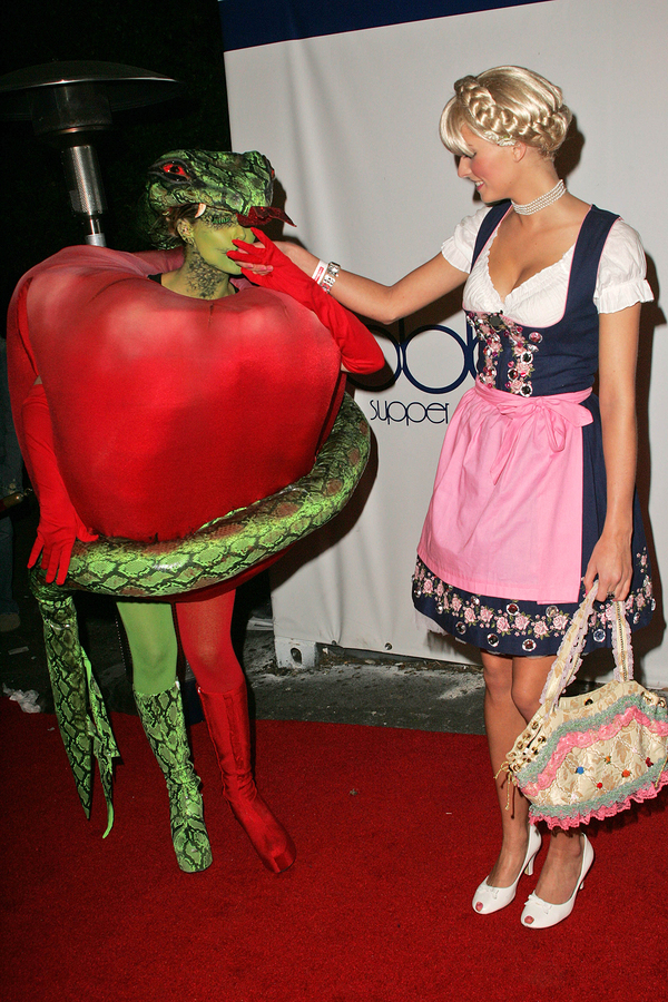 heidi klum in the forbidden fruit costume