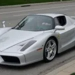 Silver luxurious car