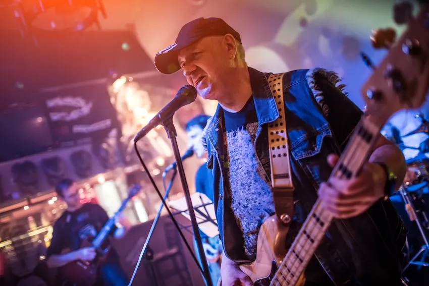 country musician playing on stage